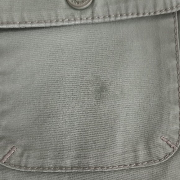 Gloria Vanderbilt Ribbed Cargo Capri Olive Moss Army Green Pants Womens 12 - Picture 8 of 8